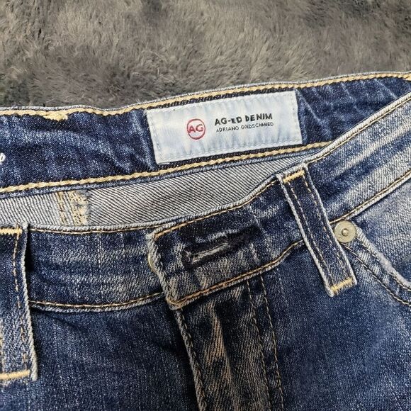 AG ADRIANO GOLDSCHMIED JODI CROP HIGH RISE SLIM FLARE RAW HEM JEANS 26R AG-ED - Picture 7 of 13